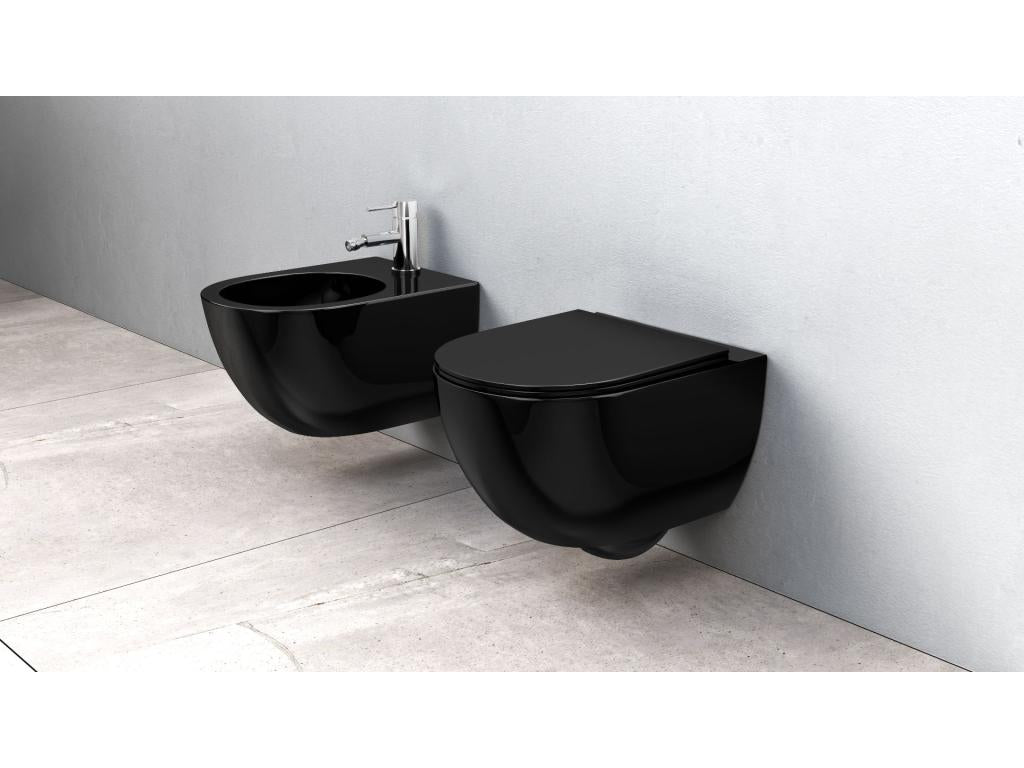 Chicyla Mini Rimless Wall-Hung Toilet Bowl Chicyla/Flat/Zm Black ZJMP37984