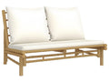 5-piece garden furniture set with cream-white cushions by Meublori