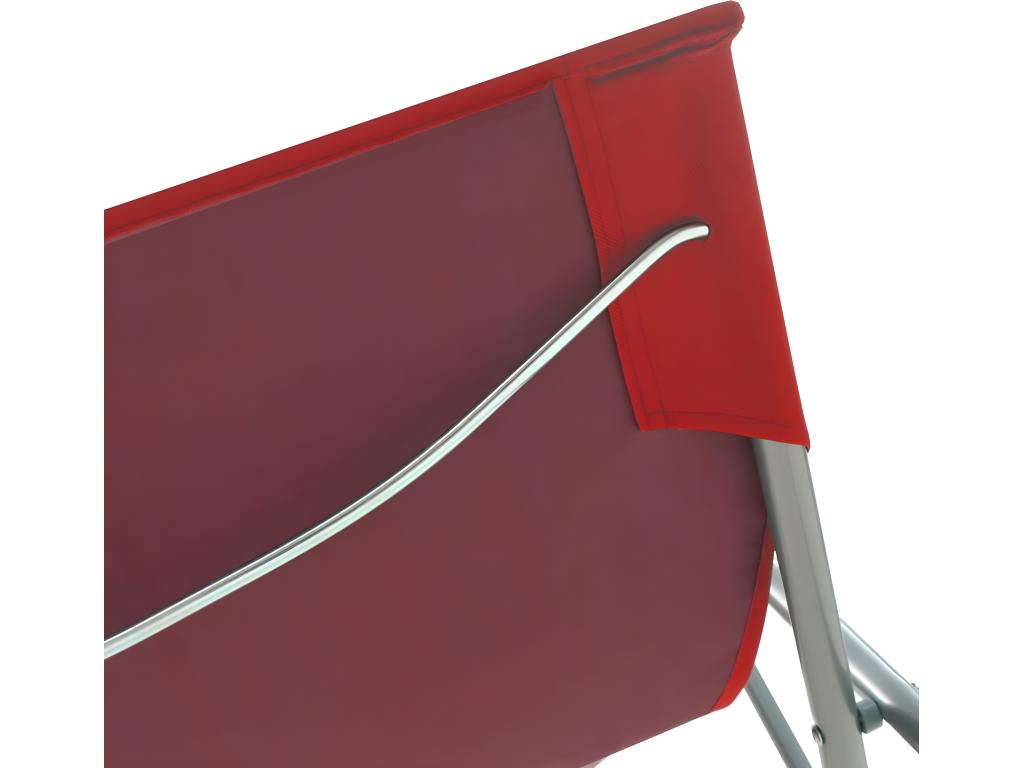 Chicyla Red Folding Beach Chairs, Set of 2, Steel and Fabric, QZQM53889