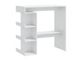 Bar table with storage shelf, glossy white, 100x50x101.5cm, GPCM90529