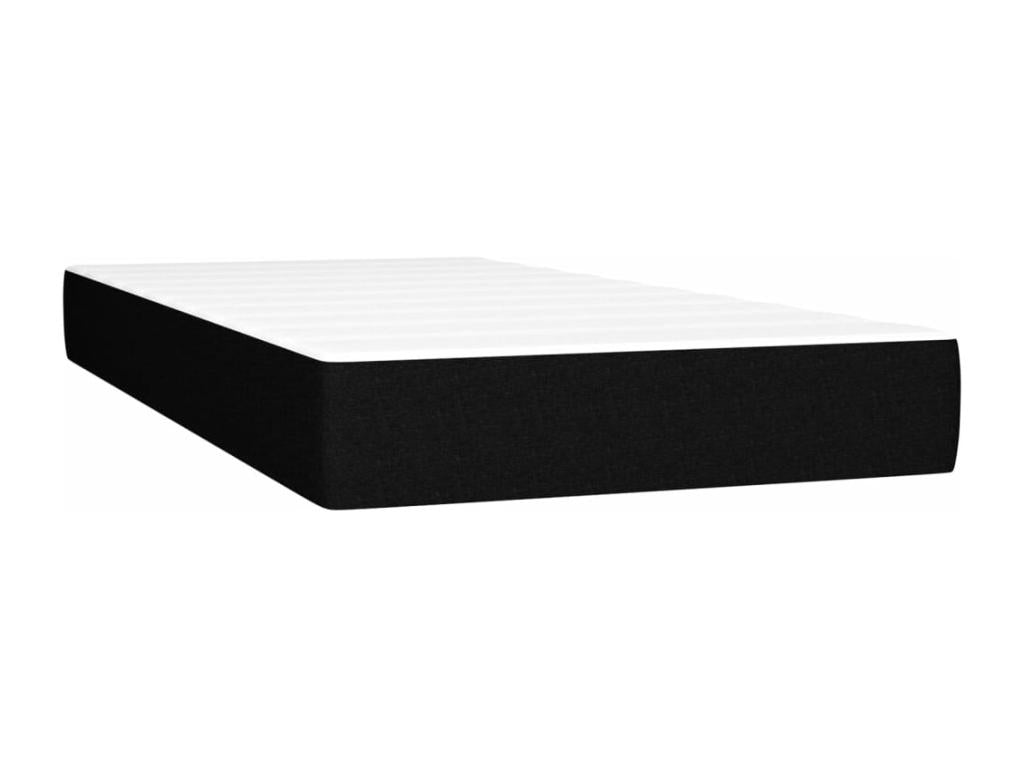 Chicyla bed base with mattress and LED, black, 90x200cm, fabric, FSZC68459