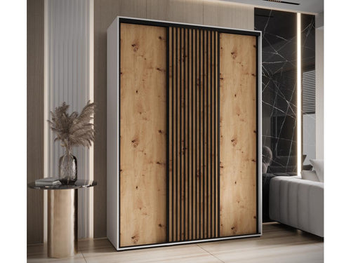 Chicyla 1 Sliding Door Wardrobe 205.2/180/60 3 Doors White/Chicyla QERJ14610