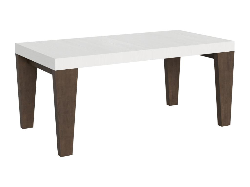 Extendable table 90x180/440 cm Meublori Mix White Ash top Walnut legs