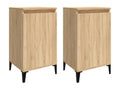Chicyla 2-piece bedside tables, oak finish, 40x35x70cm, engineered wood, UQAN35532