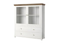 Chicylae Collection Chicyla Sideboard with Integrated LED Lighting - White Ash and Oak Finish - 2 Doors and 2 Drawers PPSQ07808
