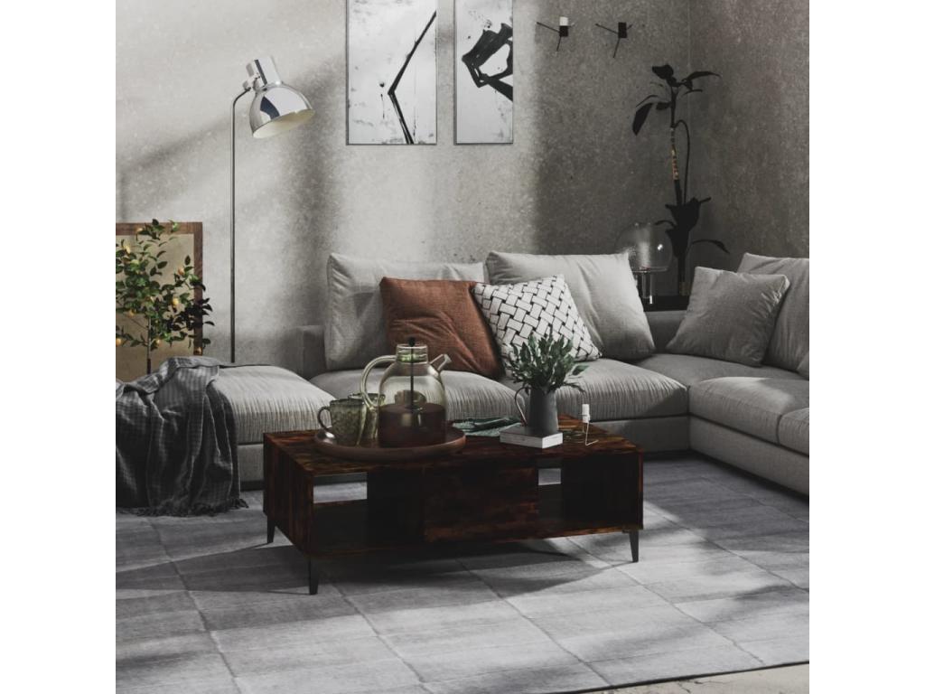 Smoked Oak Coffee Table 103.5x60x35 cm Chipboard AEUK41040