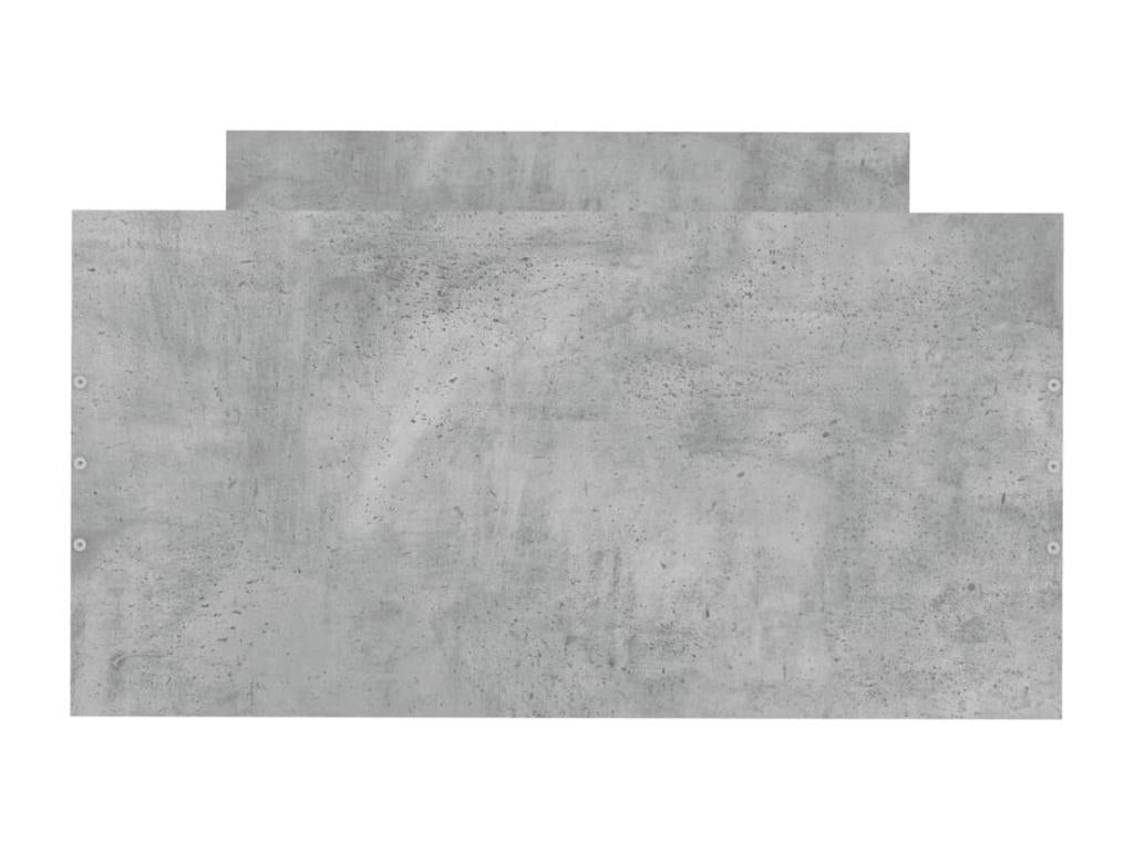 Concrete grey bed frame 75x190cm small single engineered wood LDTV87139