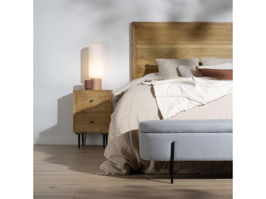 Upholstered bench, Grey, 120x42 cm, YBEQ92796