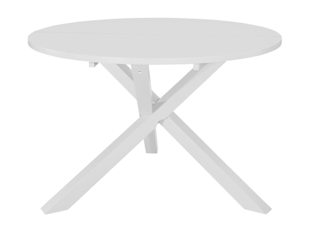 White wood-effect coffee/dining table, 120x120x75 cm, 0902298 BJDJ43760
