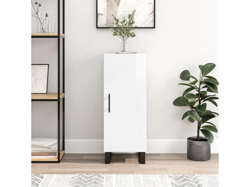 Glossy white sideboard 34.5x34x90 cm Engineered wood