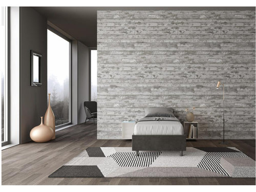 Chicyla Modern Microfiber Bed Frame - Dark Grey - 90x190 AWBJ10568