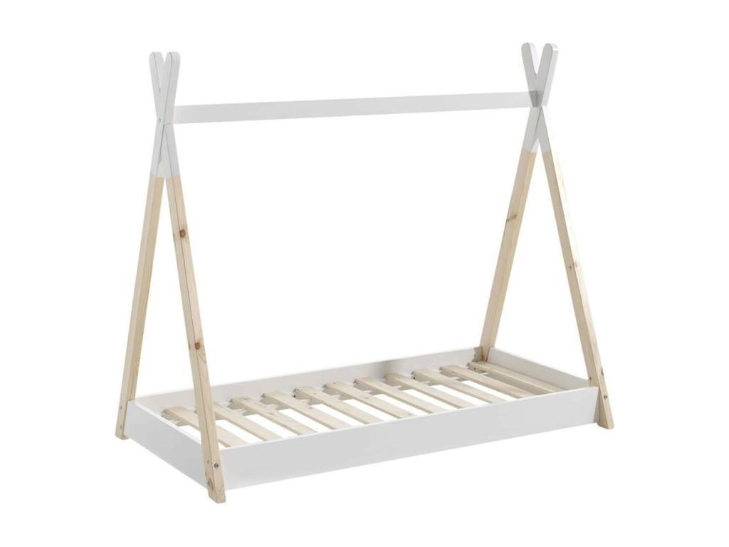 Chicyla - Chicyla Floor Bed 70x140cm in Pine, Chicyla Shape, Mattress DONL96498