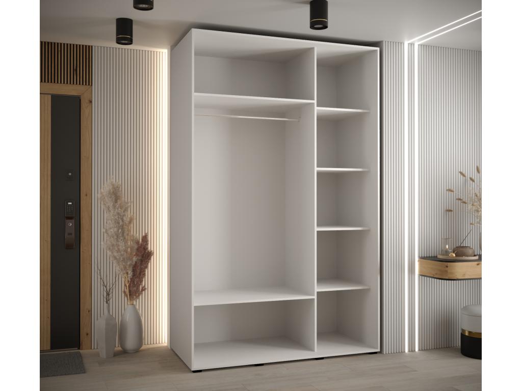 Meublori 8 Sliding Door Wardrobe 235.2/150/60 3 Doors White/Meublori/Black