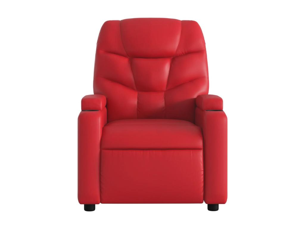 Red faux leather electric massage recliner MDQQ63663