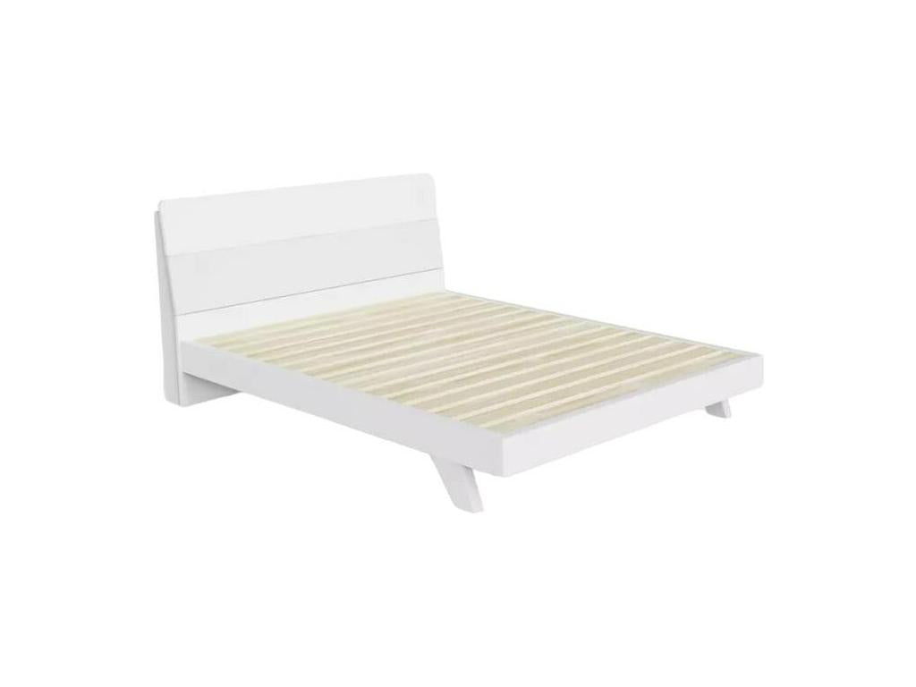 Domopure OXJI24878 160x200cm Wooden Double Bed with Minimalist Slatted Base