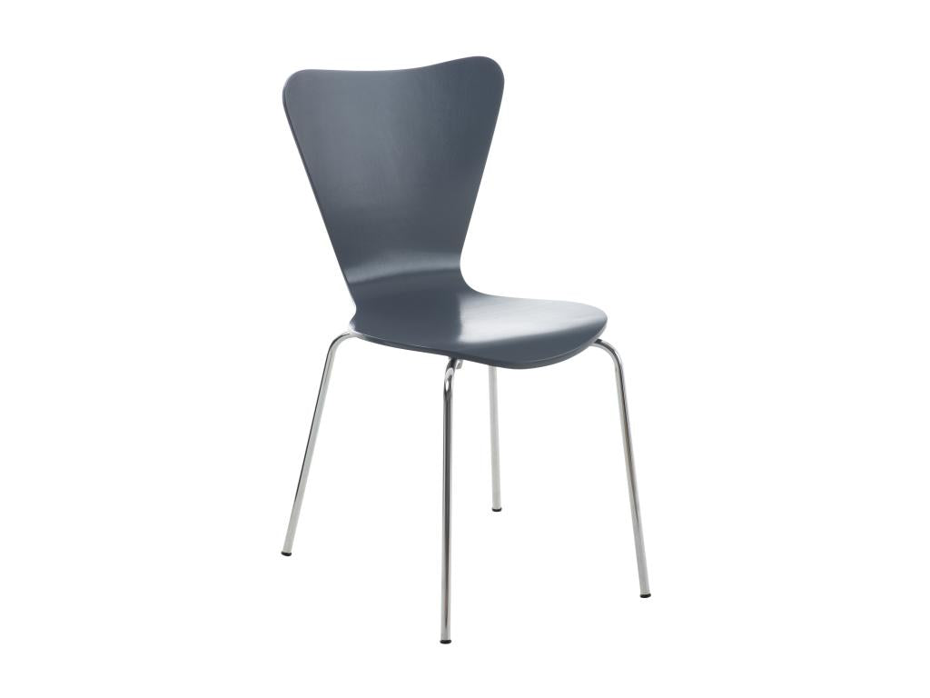 Conference chair - Wood / Chrome-plated metal - Grey - Chicyla YRKL09194
