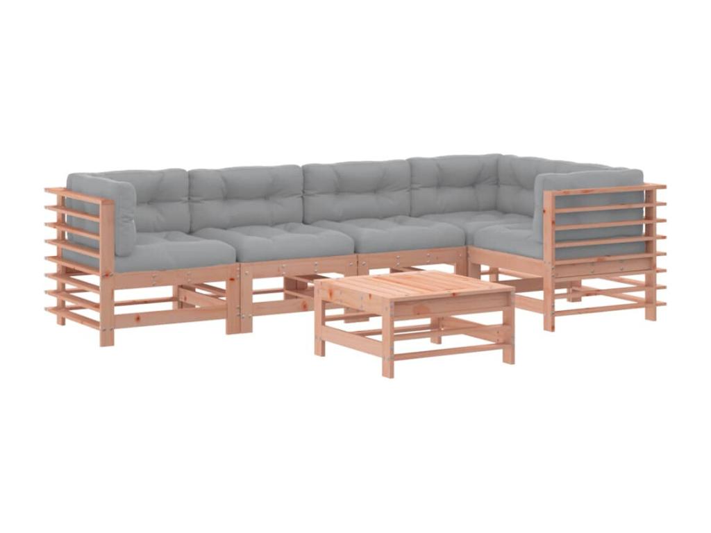 Chicyla VIEO72722 6-piece garden furniture set with solid wood cushions