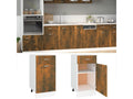 Floor cabinet with drawer, Smoked oak, 40x46x81.5 cm, Wood HXIL49970