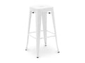 Chicyla 76cm Reinforced Polished Steel Industrial High Stool -- White PCFR19439