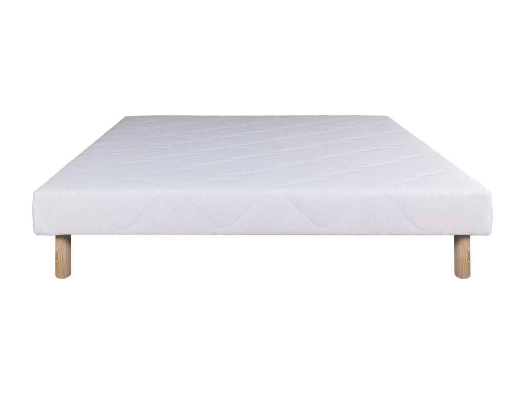 Domodure 160x200 cm Mattress Set with 26 cm White Slatted Base ILTO20611