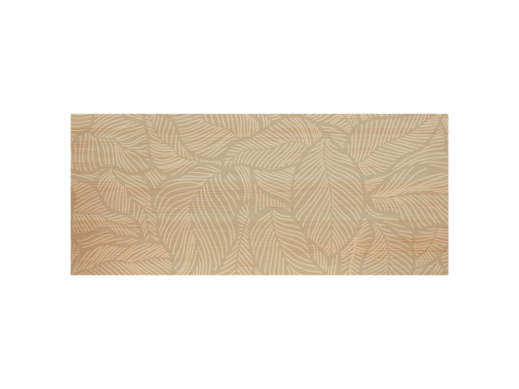 Natural pine wood headboard with print, 90x80cm - Chicyla RPID51315