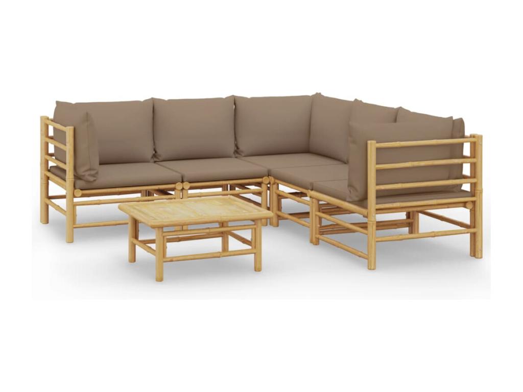 Domopure TZYI91609 6-piece garden furniture set with cushions