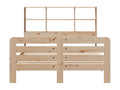 Bed frame without mattress 150x200 cm solid pine wood ADRE08102