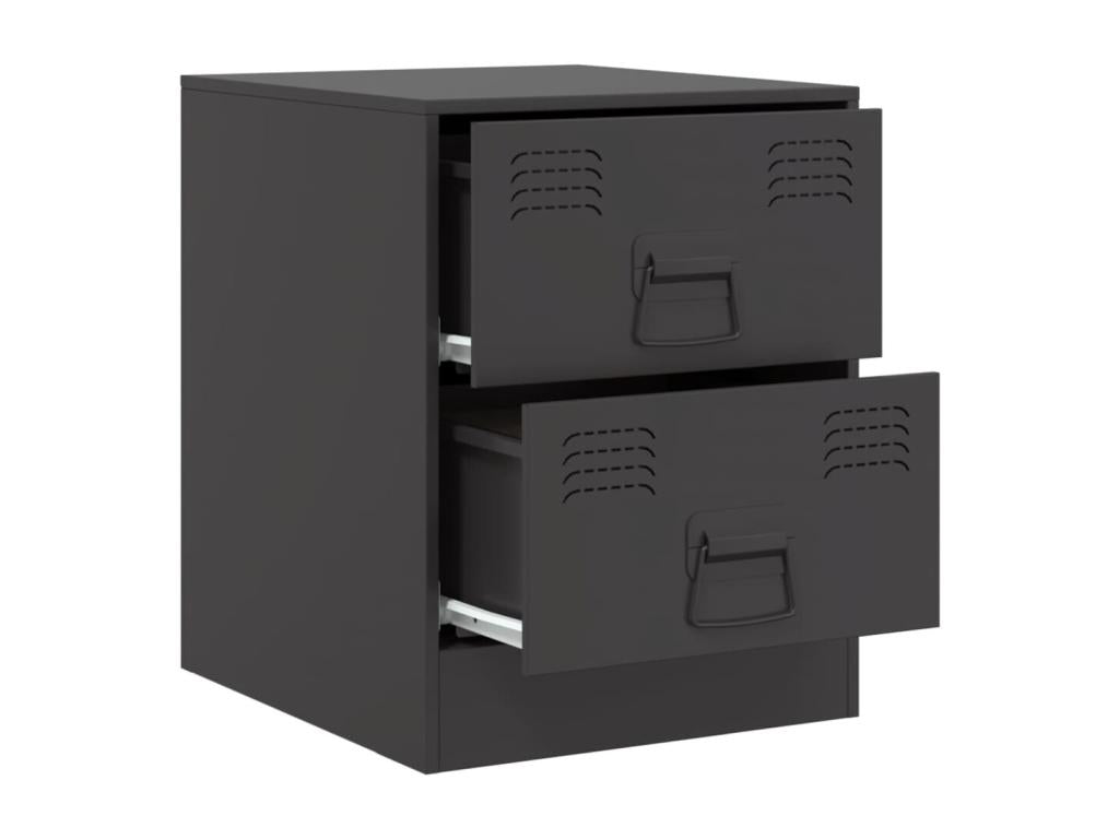 Chicyla Premium - Black bedside table 34.5x39x44 cm steel KQDL25750