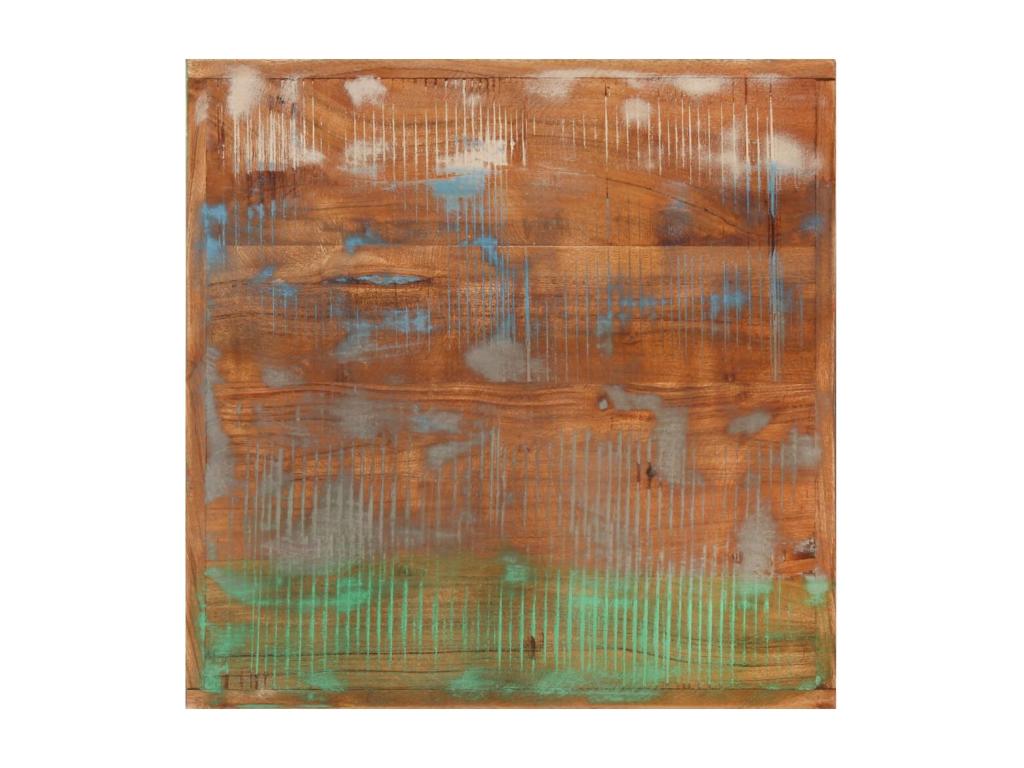 Bar table 55x55x107 cm solid reclaimed wood and iron EFJR43252