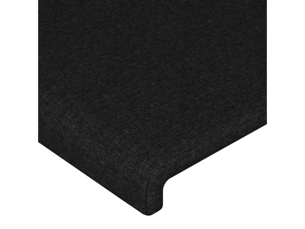 Black LED Headboard 160x5x118/128 cm Fabric FZLA07537