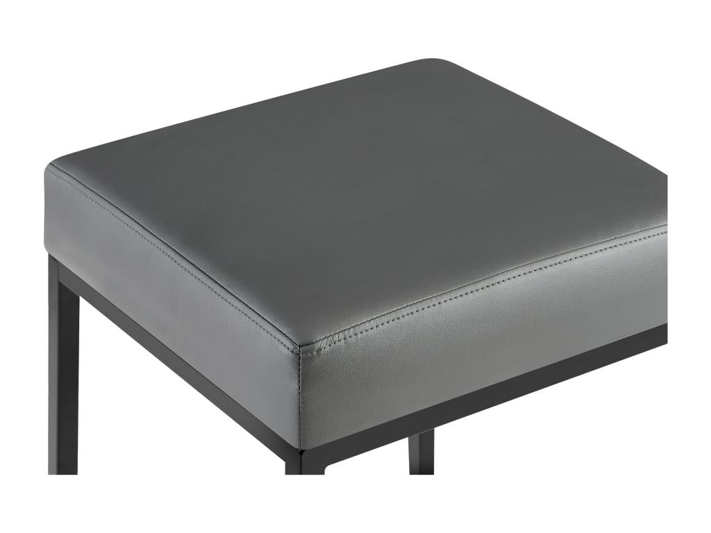 Bar stool - Faux leather / Black - Grey - Domopure 80 TAKY16369