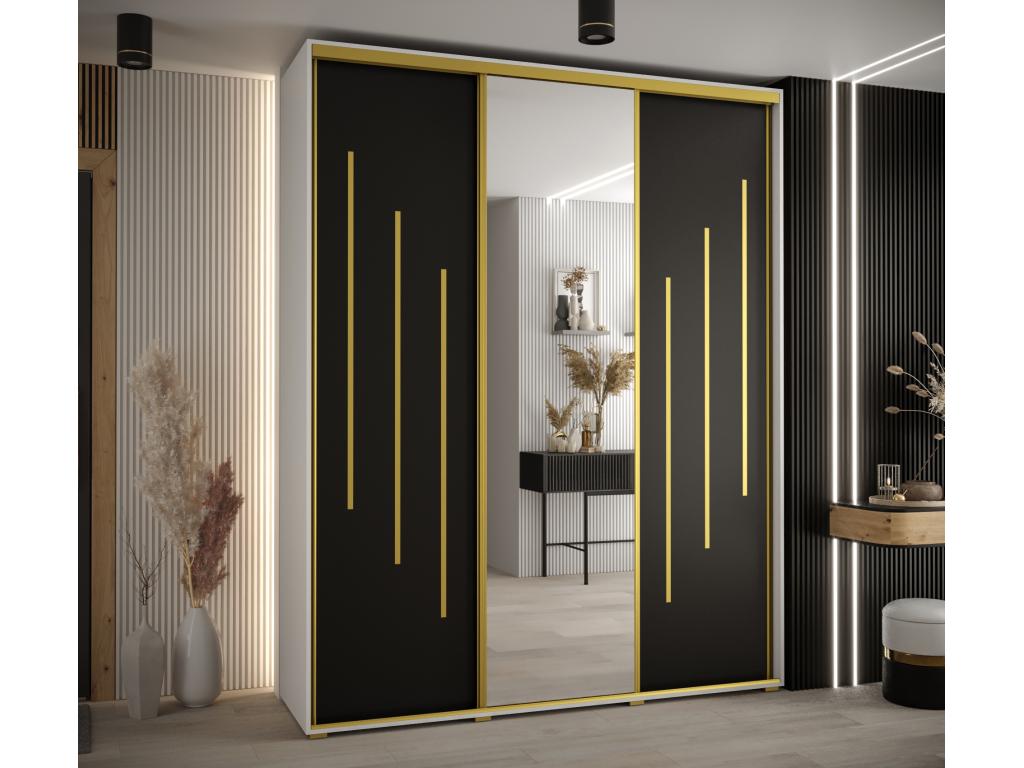 Domopure 9 Sliding Door Wardrobe 235.2/190/60 3 Doors IVYY36854