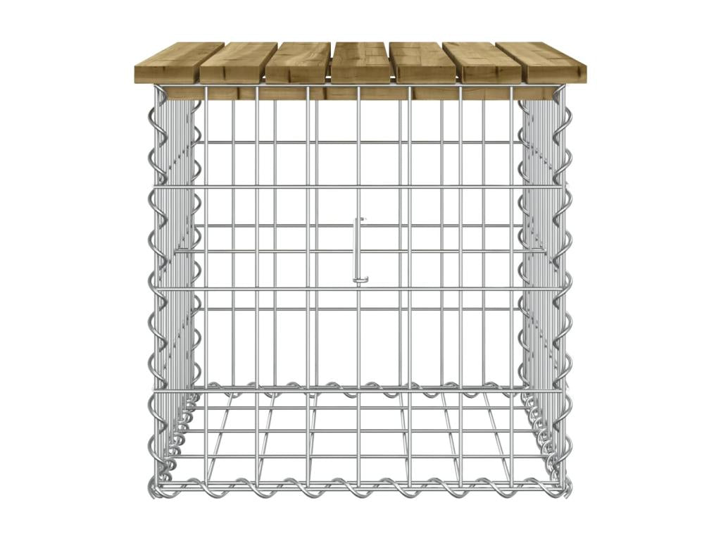 Gabion-style garden bench, 43x44x42 cm, impregnated pine wood, CLLB14856