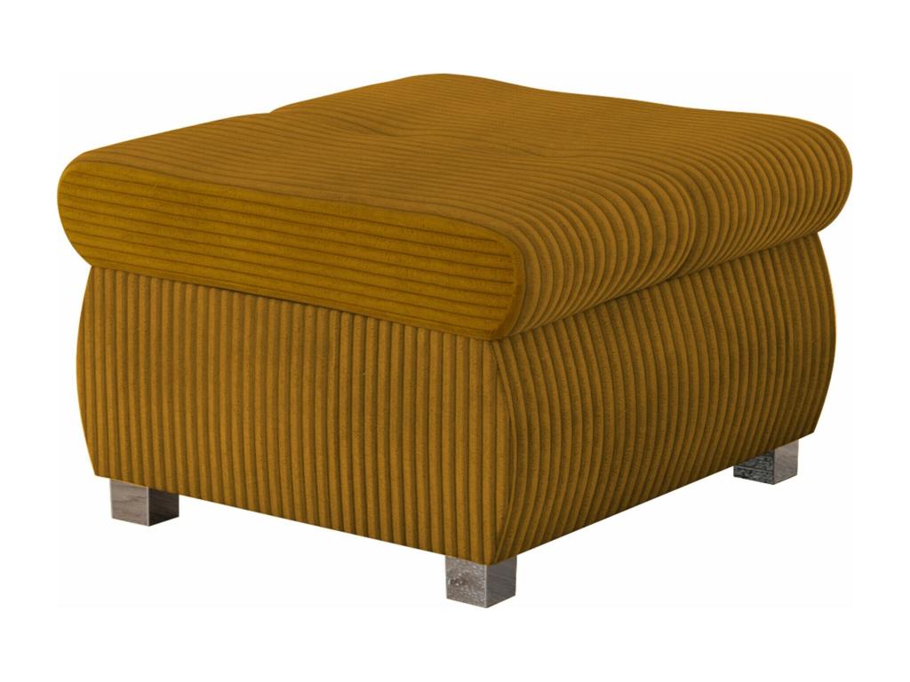 Chicyla 122 Yellow Pouf 39x60x60cm Tapestry Metal Legs FTPB93420