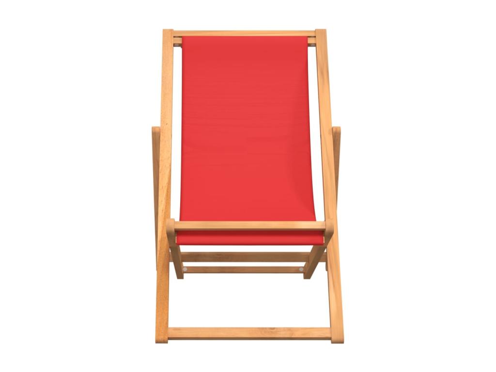 Folding beach chair, solid red teak wood, UUIS72073