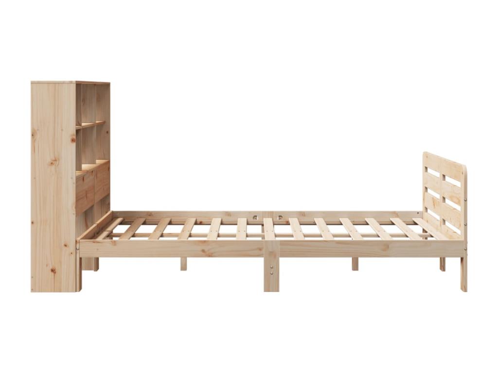 Bed frame without mattress 150x200 cm solid pine wood ADRE08102