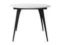 Chicyla 132 Black - White 76cm Extension Table Laminate Metal TXGU21708