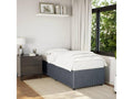 Dark grey velvet bed frame (mattress not included) 100x200 cm DBZW69873