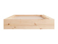 Bed frame without mattress 135x190 cm solid wood OVRN07026