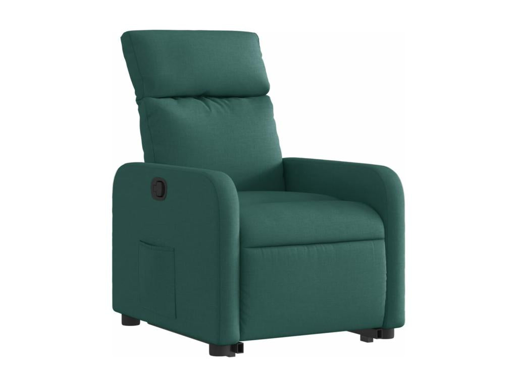Dark green fabric reclining armchair JPQT04319