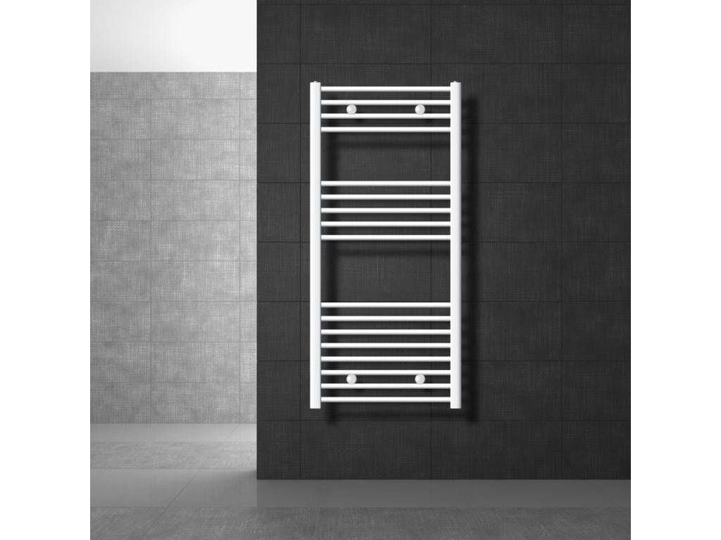Domopure Designer Radiator 600x1200 mm White Side Connection Curved Shape WCET73140