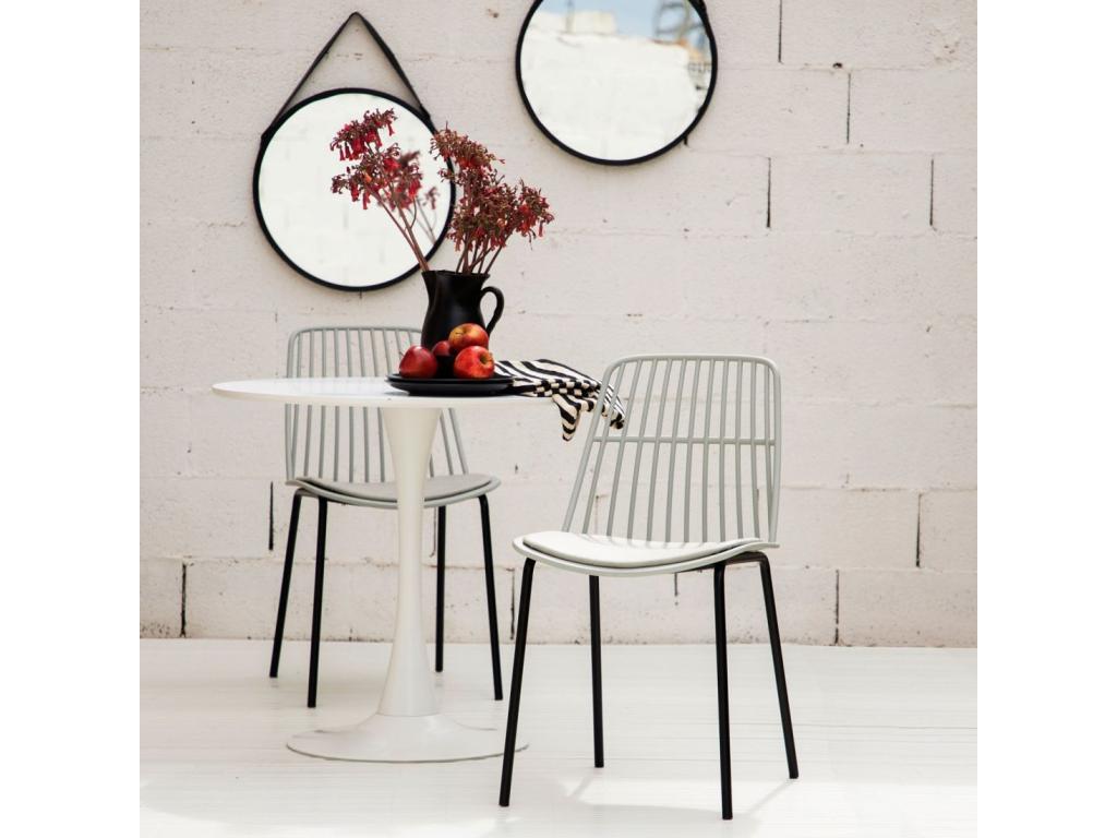 Domopure TKFY50278 Grey Plastic Outdoor Chair 45x82 cm