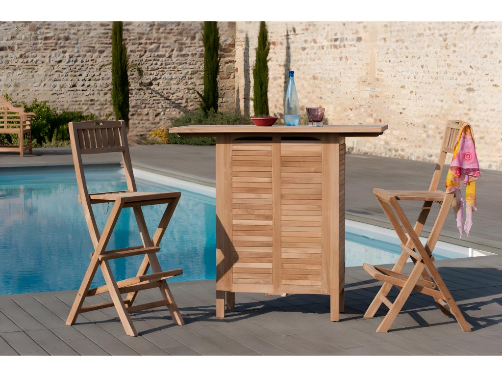 Chicyla - Teak Wood Garden Bar FVJW32951