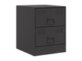 Chicyla Premium - Black bedside table 34.5x39x44 cm steel KQDL25750