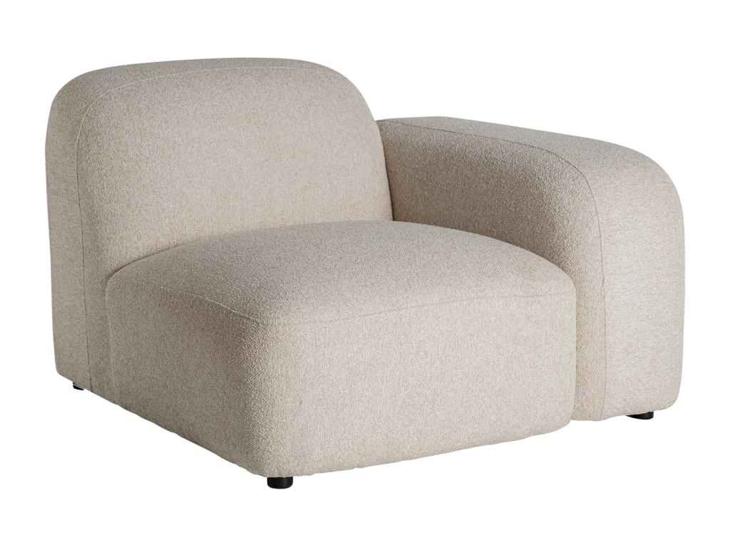 Modular sofa in cream polyester, 105x106x74 cm, AGSC97890