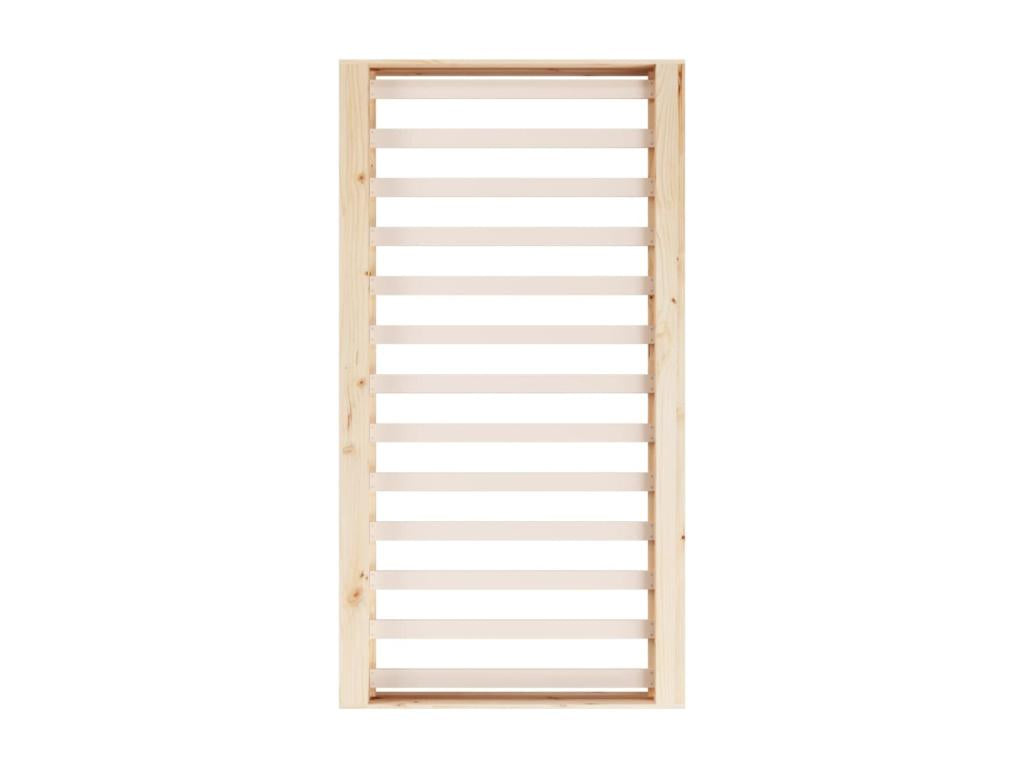 Bed frame without mattress 135x190 cm solid wood OVRN07026