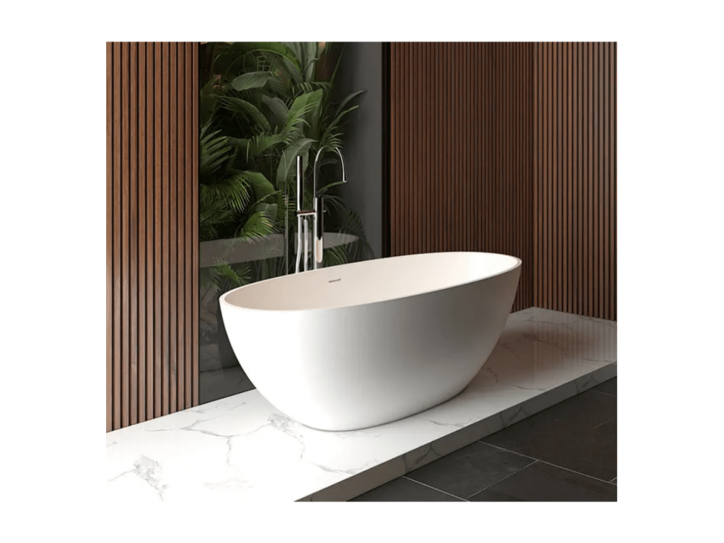 Chicyla 165cm Oval Solid Surface Freestanding Bathtub PHHG26918
