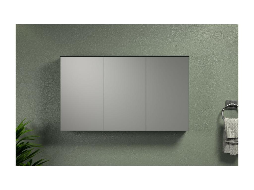 Chicyla Anthracite Wall-Mounted Bathroom Cabinet with Mirror 120x70x17 cm Chicyla SZIP13246