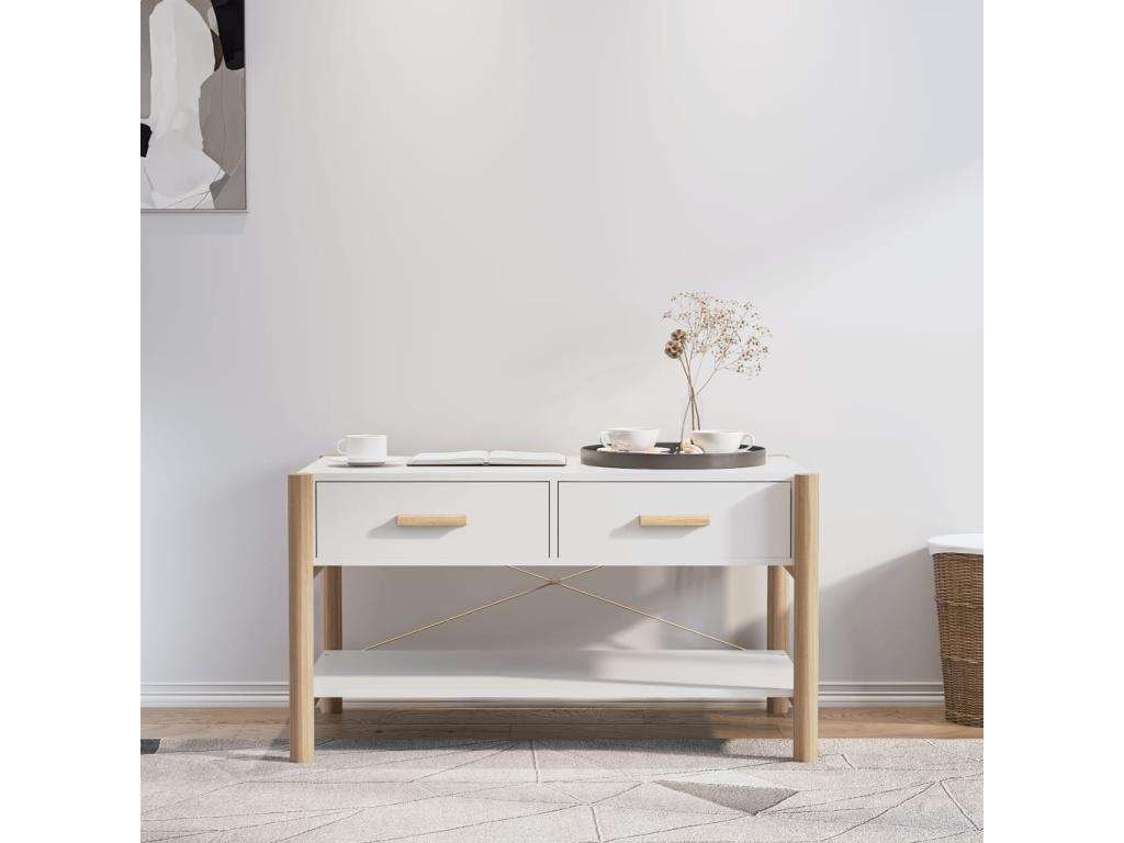 Coffee table, white, 82x48x45 cm, engineered wood, CCGG02251