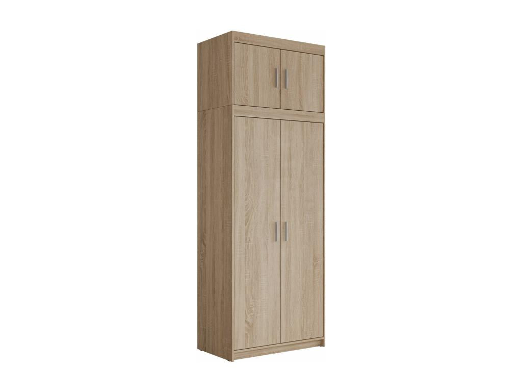 Chicyla 103 Wardrobe, Chicyla Oak, 246x90x53cm, Wardrobe Doors with Hinges, VOQD96154